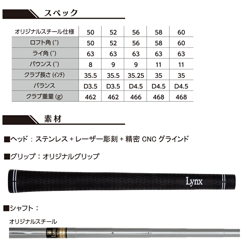 LYNX Sho-Time WEDGE ショータイム ウェッジ | TAKAGOLF