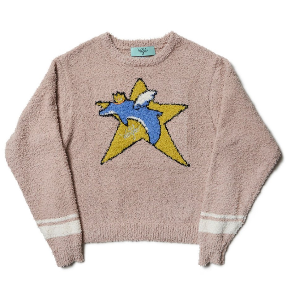 WINGLE STAR DOLPHIN JACQUARD TOPS【SMOKEY PINK】