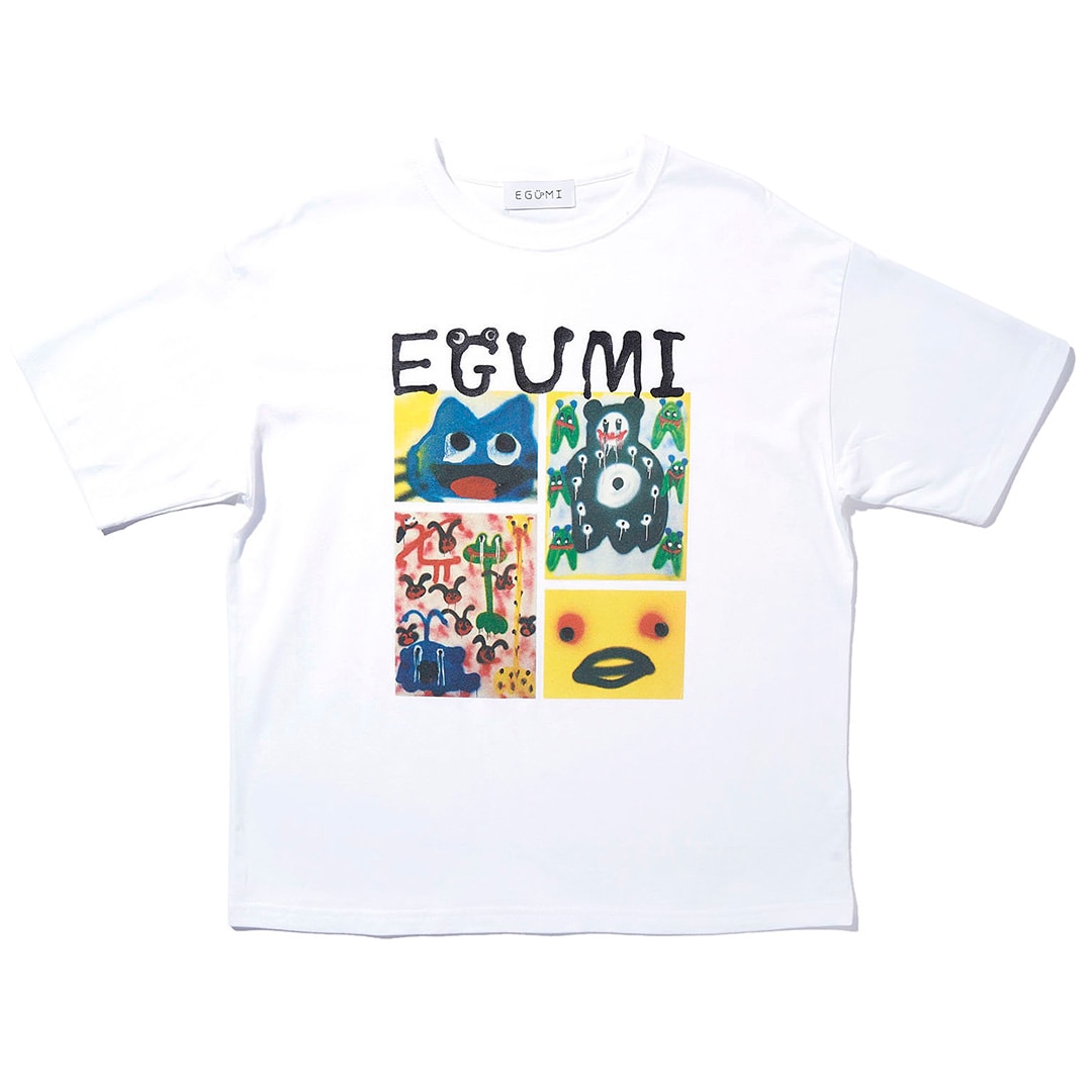 EGUMI SPRAY ART BIG TEE【WHITE】