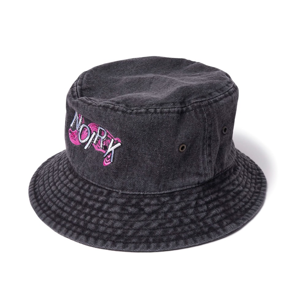NOIR.K × 火曜び LOGO DENIM BUCKET HAT【BLACK】