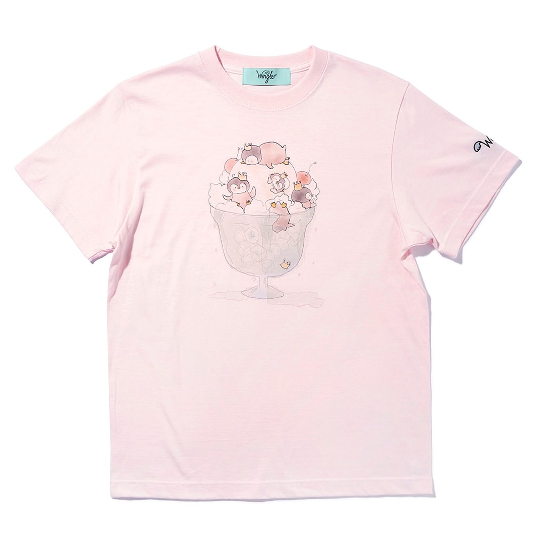 WINGLE × Naoko Satou PARFAIT REGULAR FIT TEE【PINK】