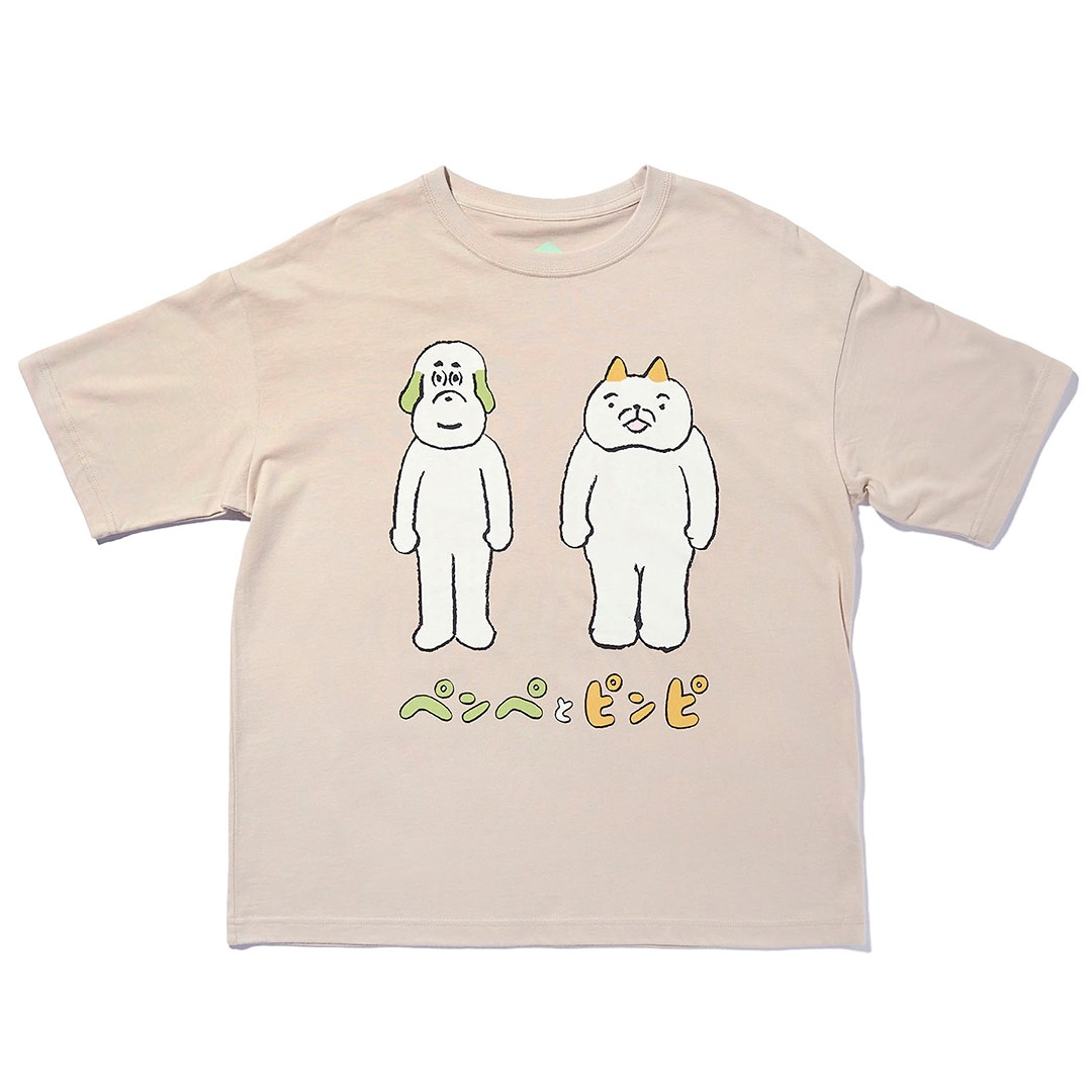 犬光ランド × makomo ペンぺとピンピ BIG TEE【SAND BEIGE】