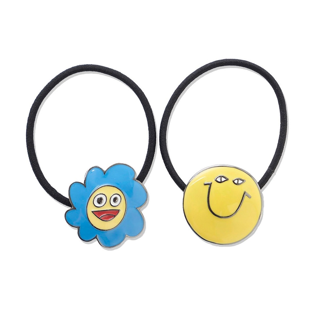 EGUMI SMILE & FLOWER HAIR TIE SET