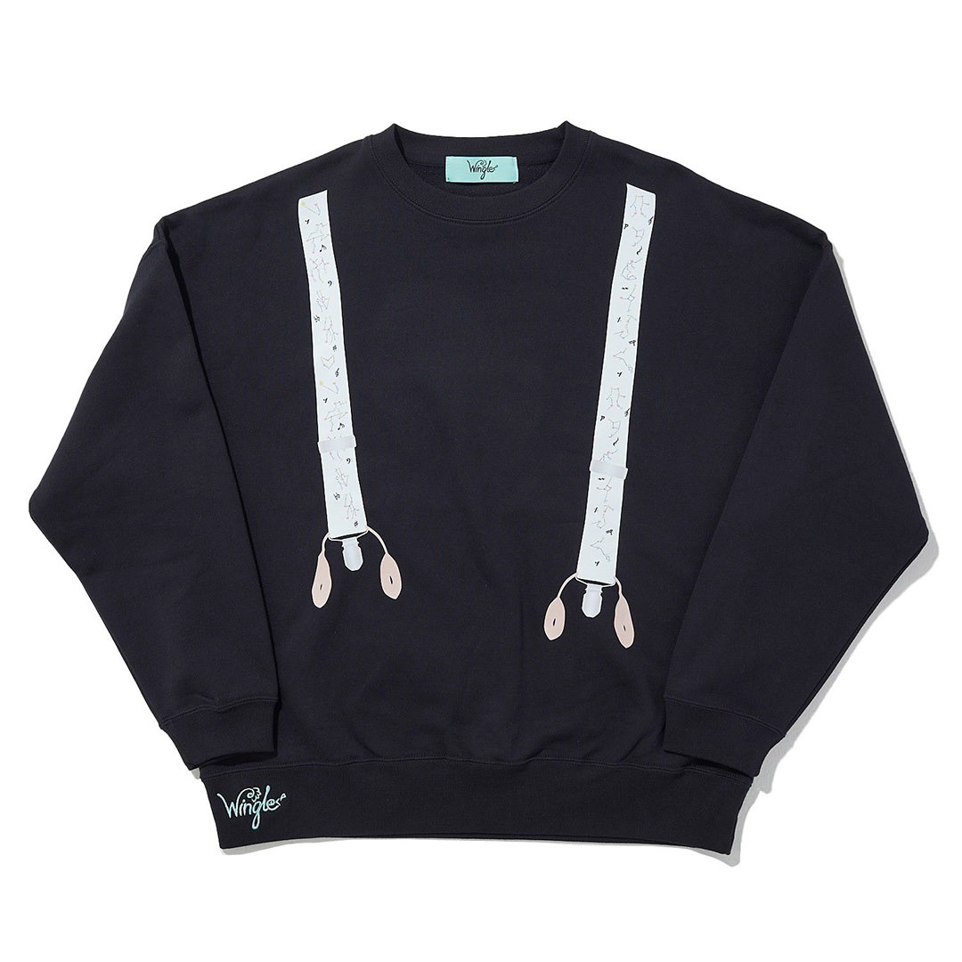WINGLE ZODIAC SIGN BIG SWEAT SHIRTS【NAVY】