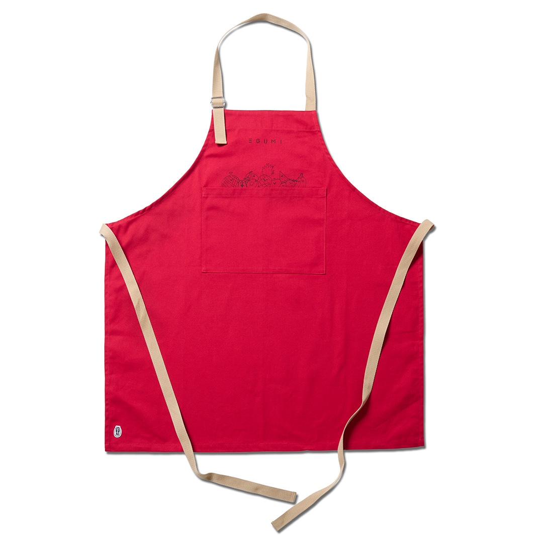 ＜受注生産＞EGUMI FRUIT PRINT APRON【RED】