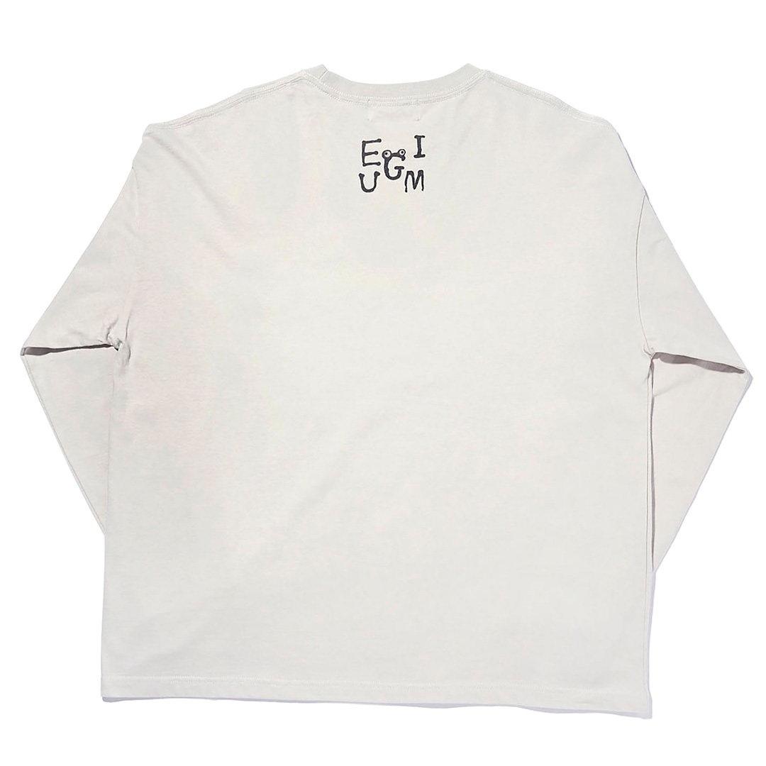 EGUMI SPRAY ART BIG LONG SLEEVE TEE【GRAY】