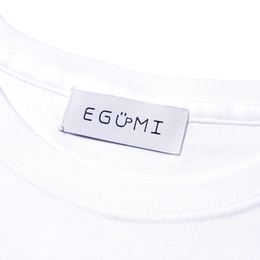 EGUMI SPRAY ART BIG LONG SLEEVE TEE【WHITE】