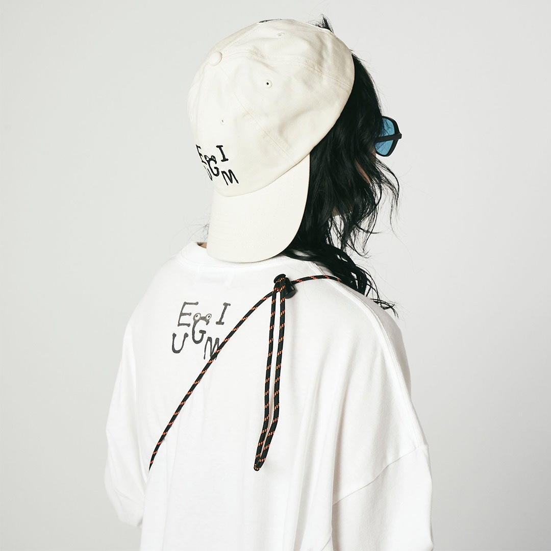 EGUMI SPRAY ART BIG LONG SLEEVE TEE【WHITE】