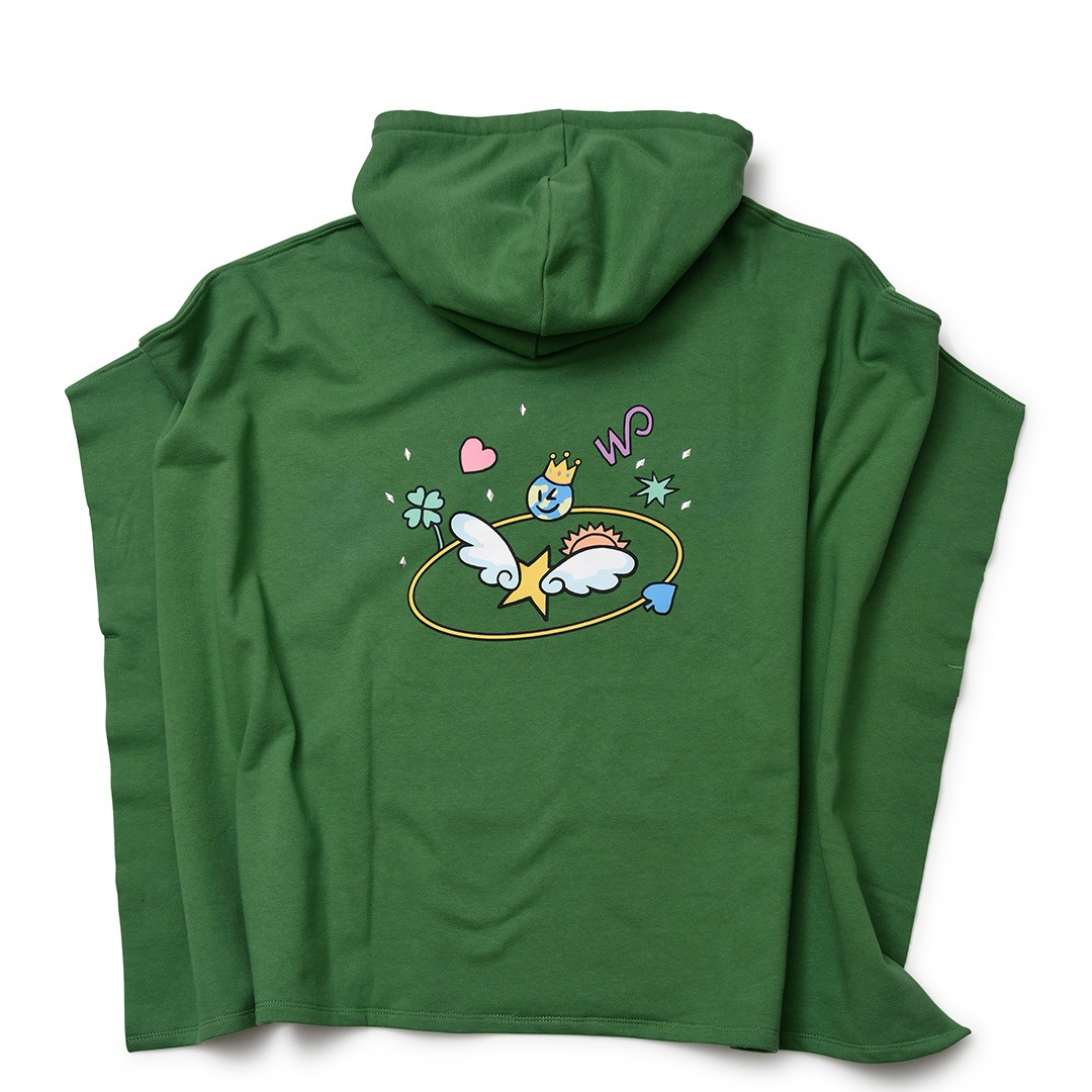 WINGLE SWEAT PONCHO【GREEN】