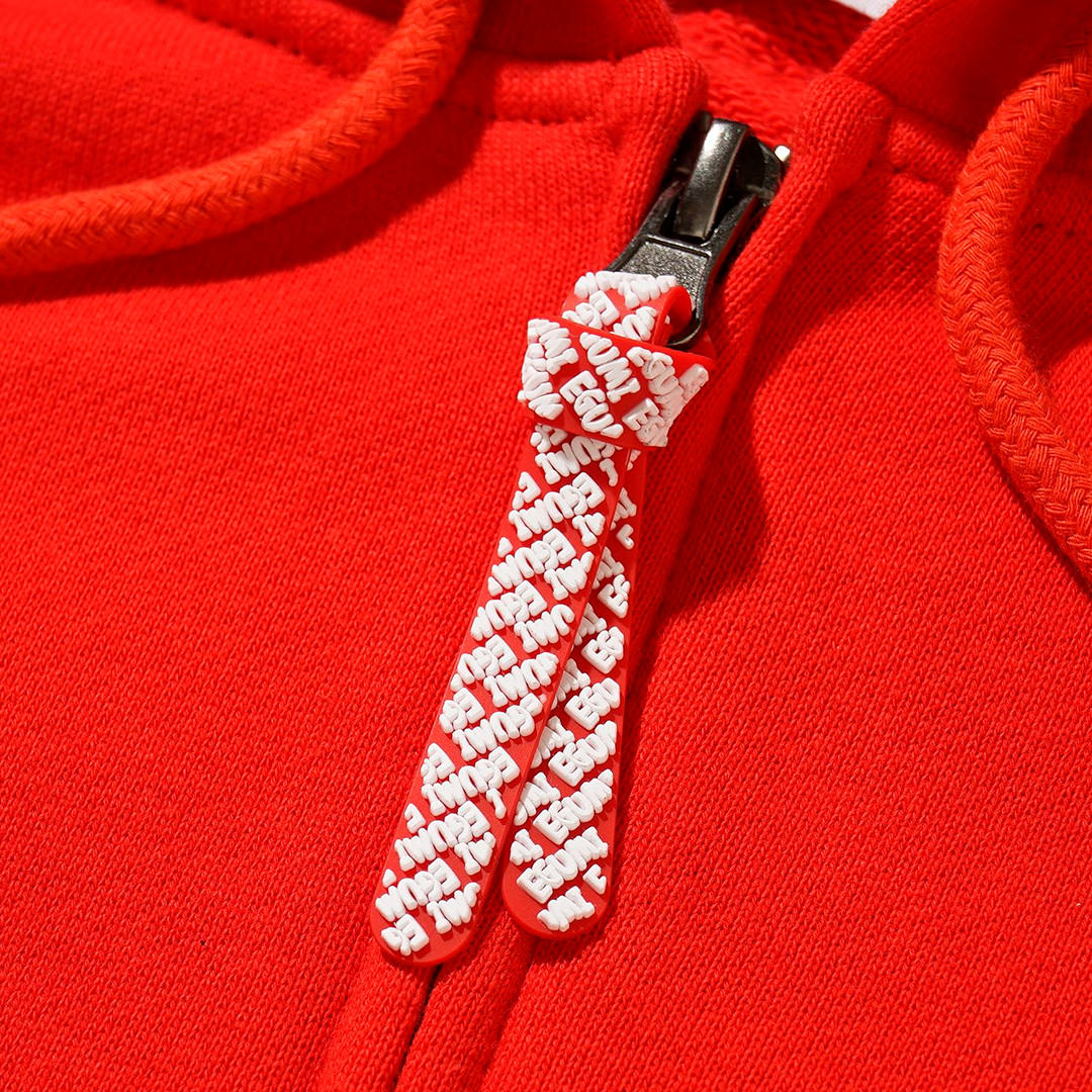 EGUMIパーカー 受注生産＞EGUMI MULTI LOGO ZIP UP BIG HOODIE【BLACK