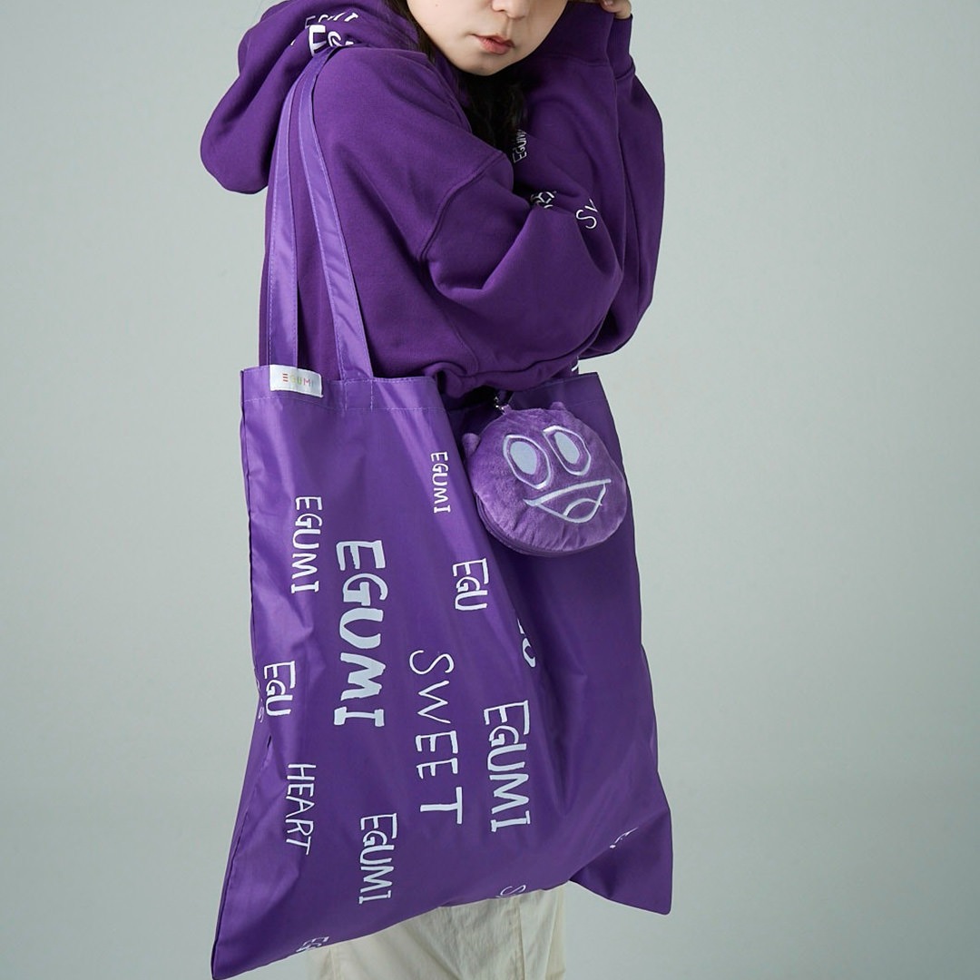 ＜受注生産＞EGUMI MULTI LOGO ECO BAG【PURPLE】
