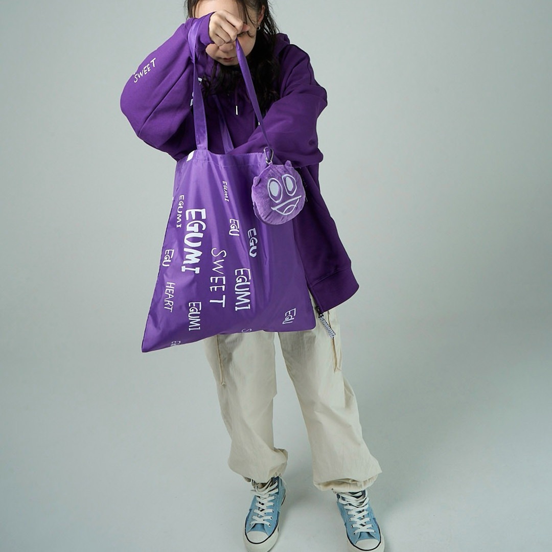 ＜受注生産＞EGUMI MULTI LOGO ECO BAG【PURPLE】