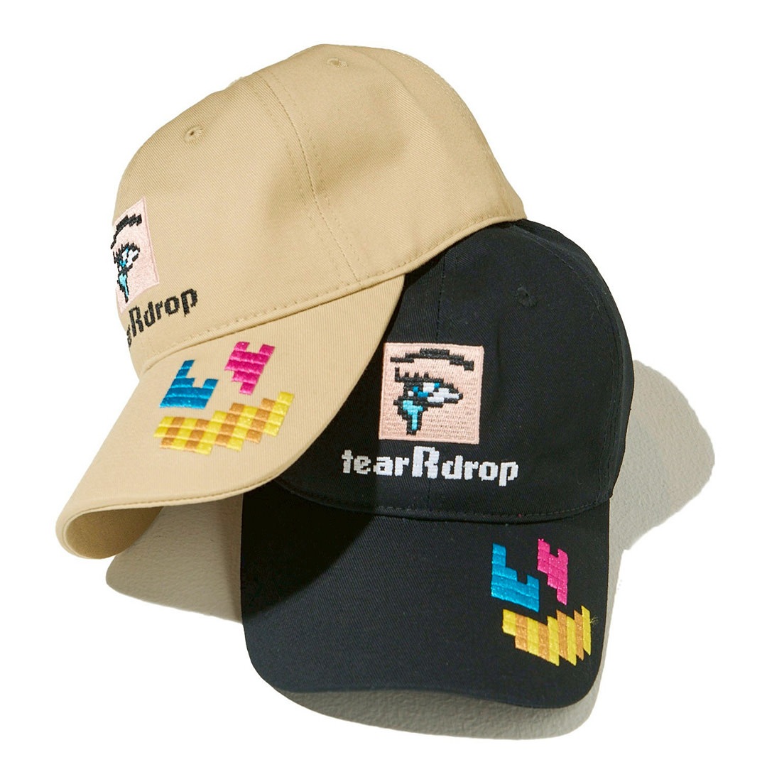 ＜受注生産＞tear R drop PIXEL ART CAP【BEIGE】