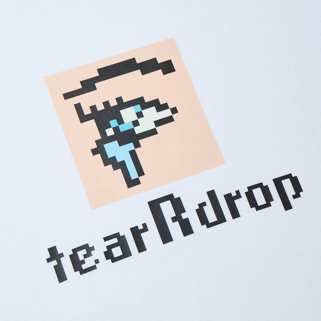 ＜受注生産＞tear R drop PIXEL ART TEE【WHITE】
