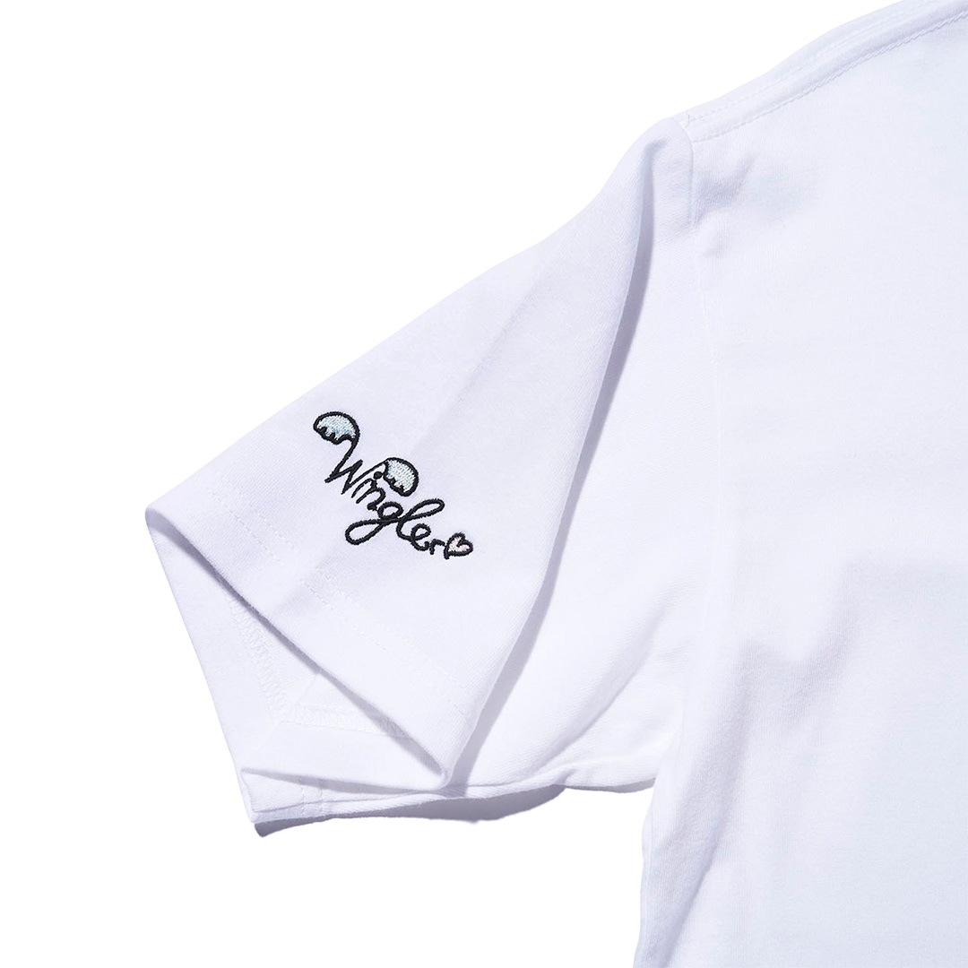 WINGLE × Naoko Satou FLOWER CIRCLE WREATH BIG TEE【WHITE】