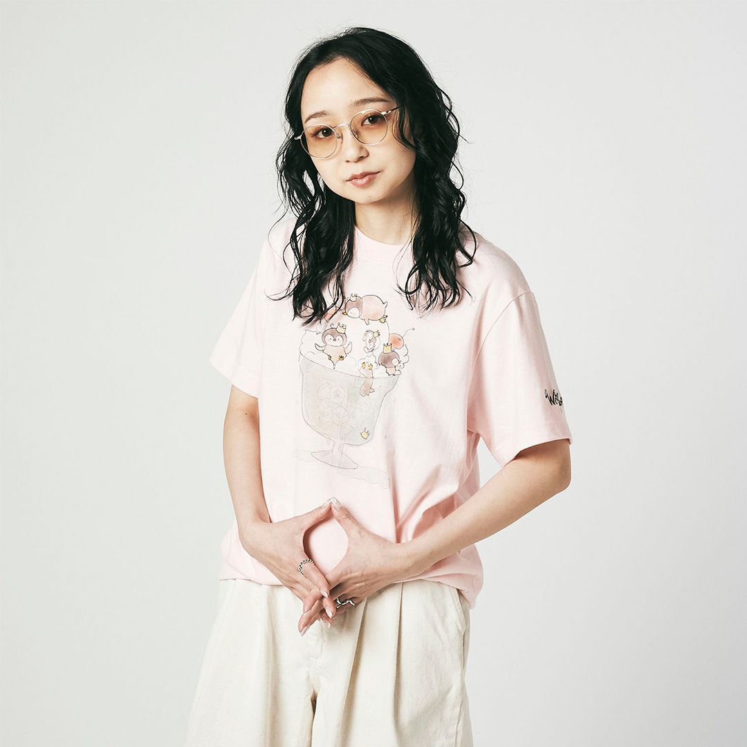 WINGLE × Naoko Satou PARFAIT REGULAR FIT TEE【PINK】