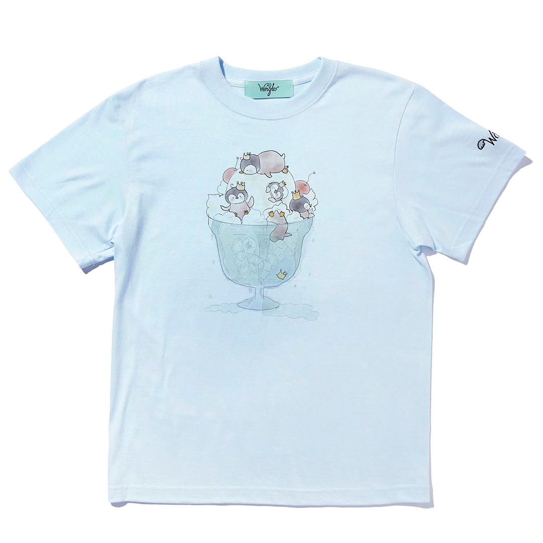WINGLE × Naoko Satou PARFAIT REGULAR FIT TEE【LIGHT BLUE】