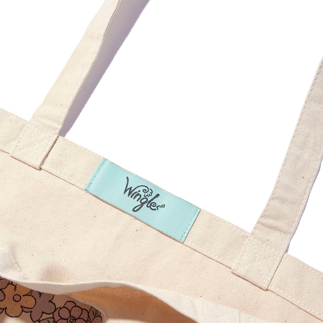 WINGLE × Naoko Satou FLOWER CIRCLE CANVAS TOTE