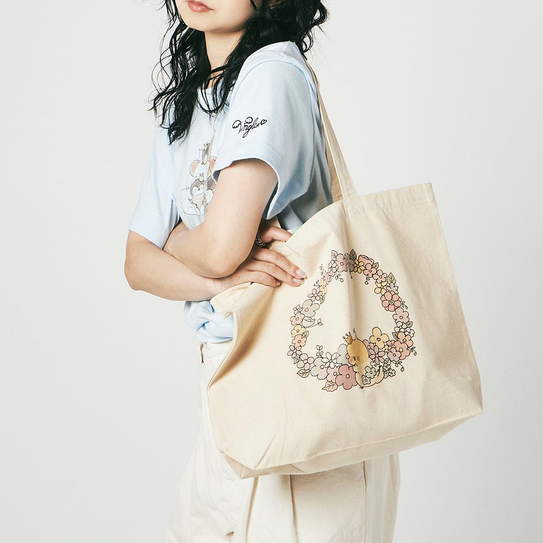 WINGLE × Naoko Satou FLOWER CIRCLE CANVAS TOTE