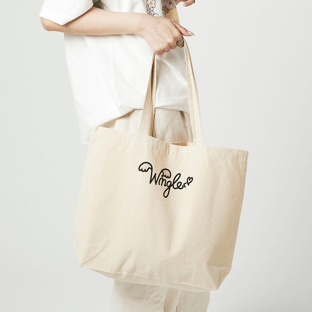 WINGLE × Naoko Satou FLOWER CIRCLE CANVAS TOTE