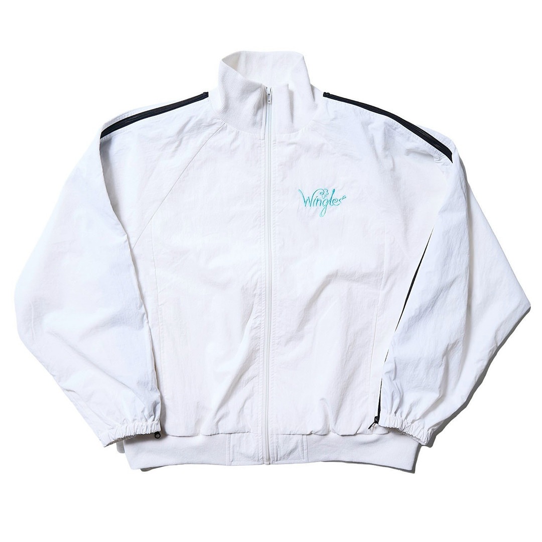 WINGLE TWINKLE ILLUST NYLON ZIP-UP JACKET【WHITE】