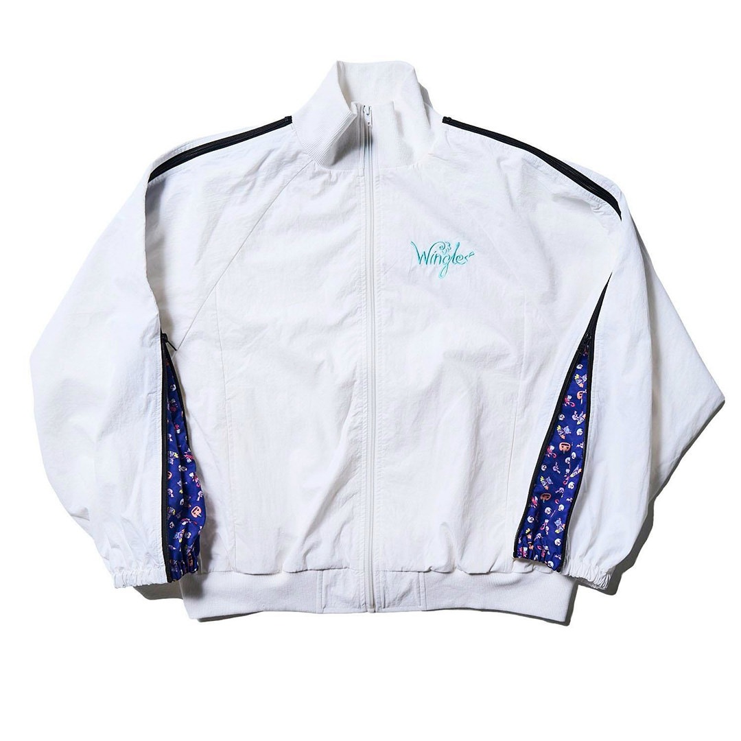 WINGLE TWINKLE ILLUST NYLON ZIP-UP JACKET【WHITE】