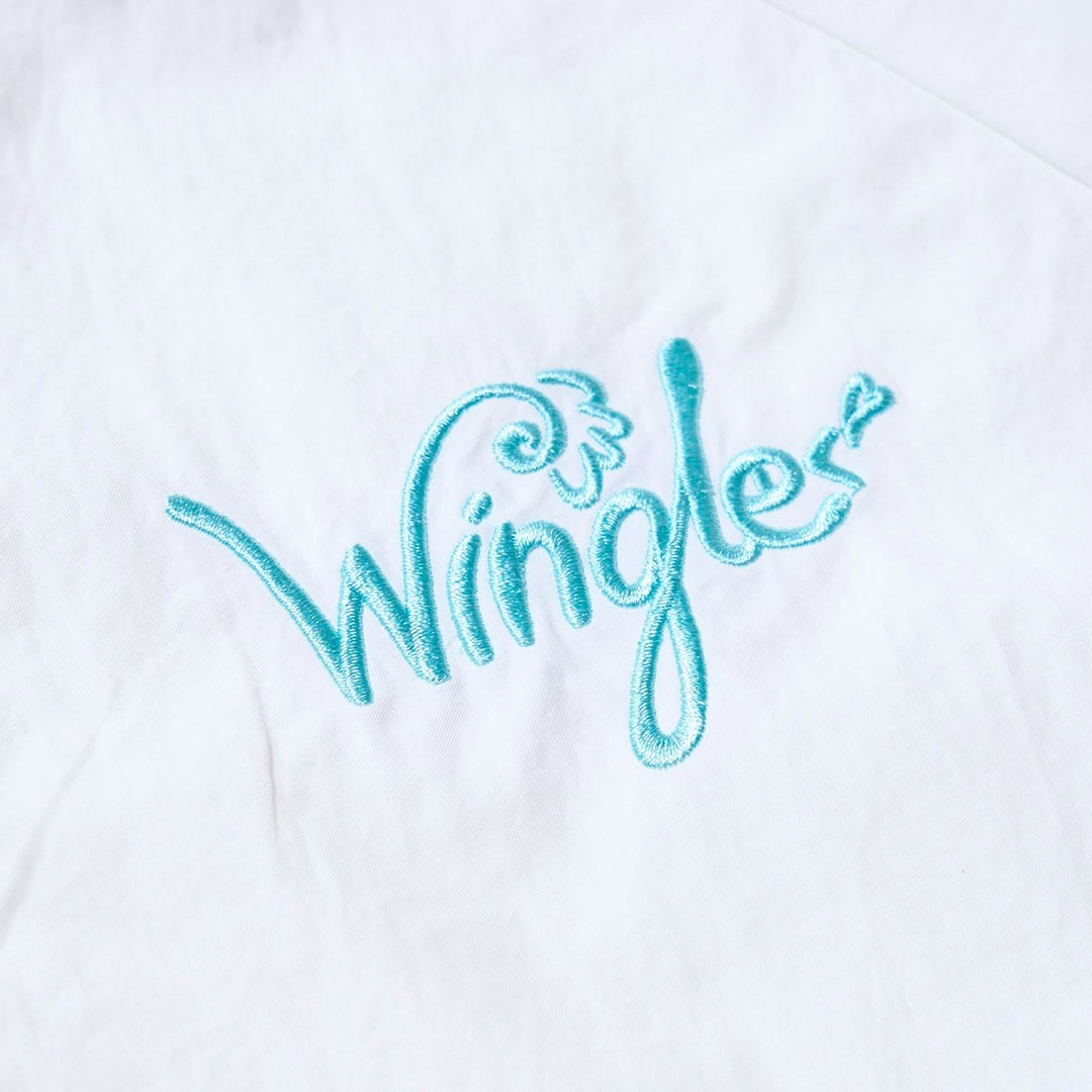 WINGLE TWINKLE ILLUST NYLON ZIP-UP JACKET【WHITE】