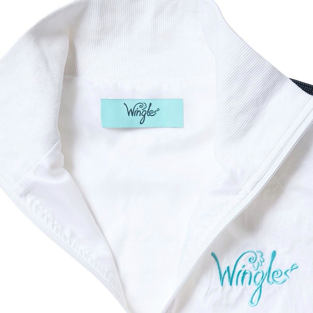 WINGLE TWINKLE ILLUST NYLON ZIP-UP JACKET【WHITE】