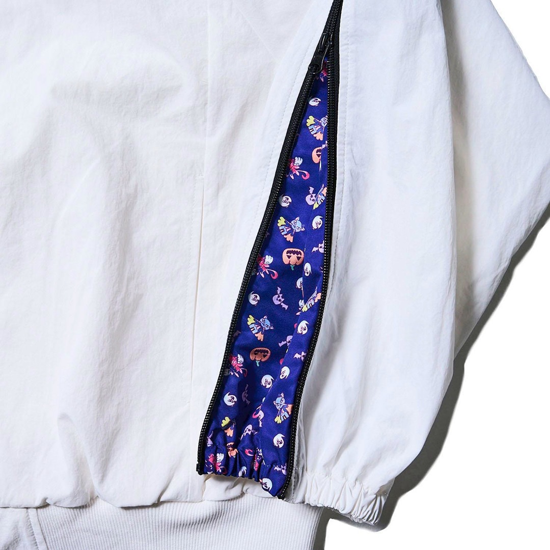 WINGLE TWINKLE ILLUST NYLON ZIP-UP JACKET【WHITE】
