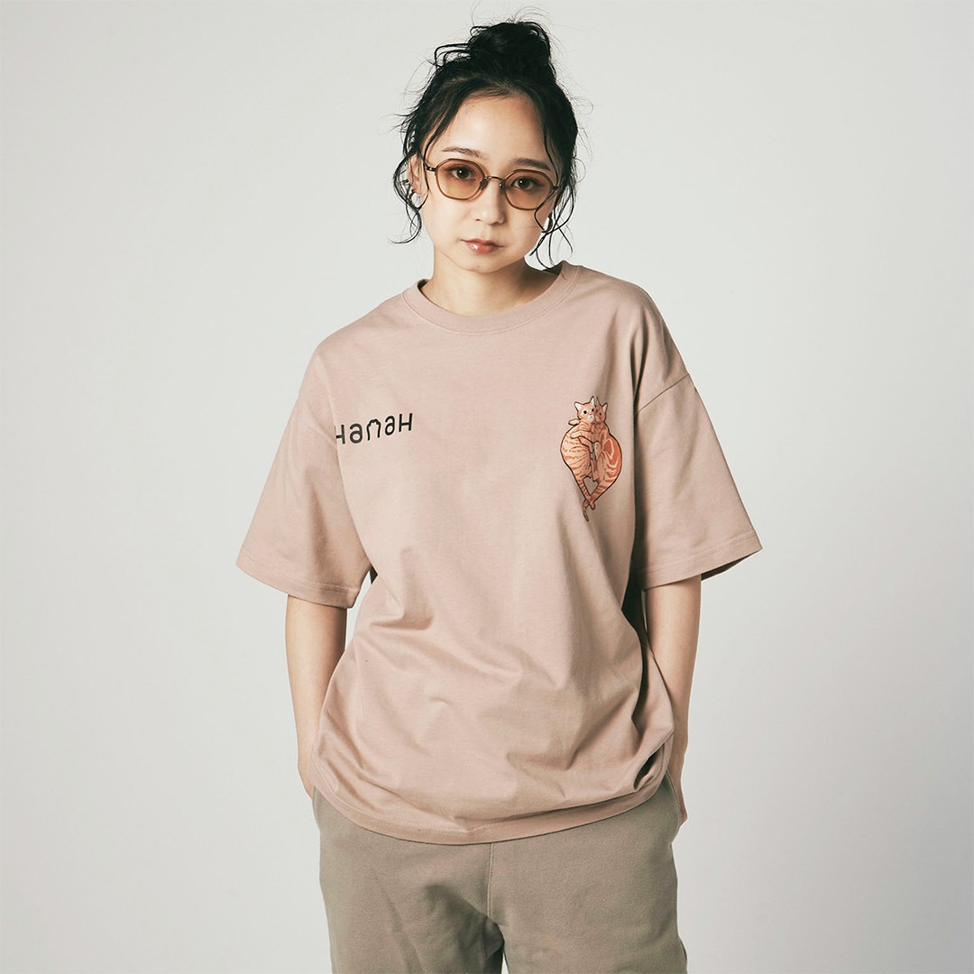 HanaH × tarou2 KONPEI & MISO BIG TEE【SMOKEY PINK】