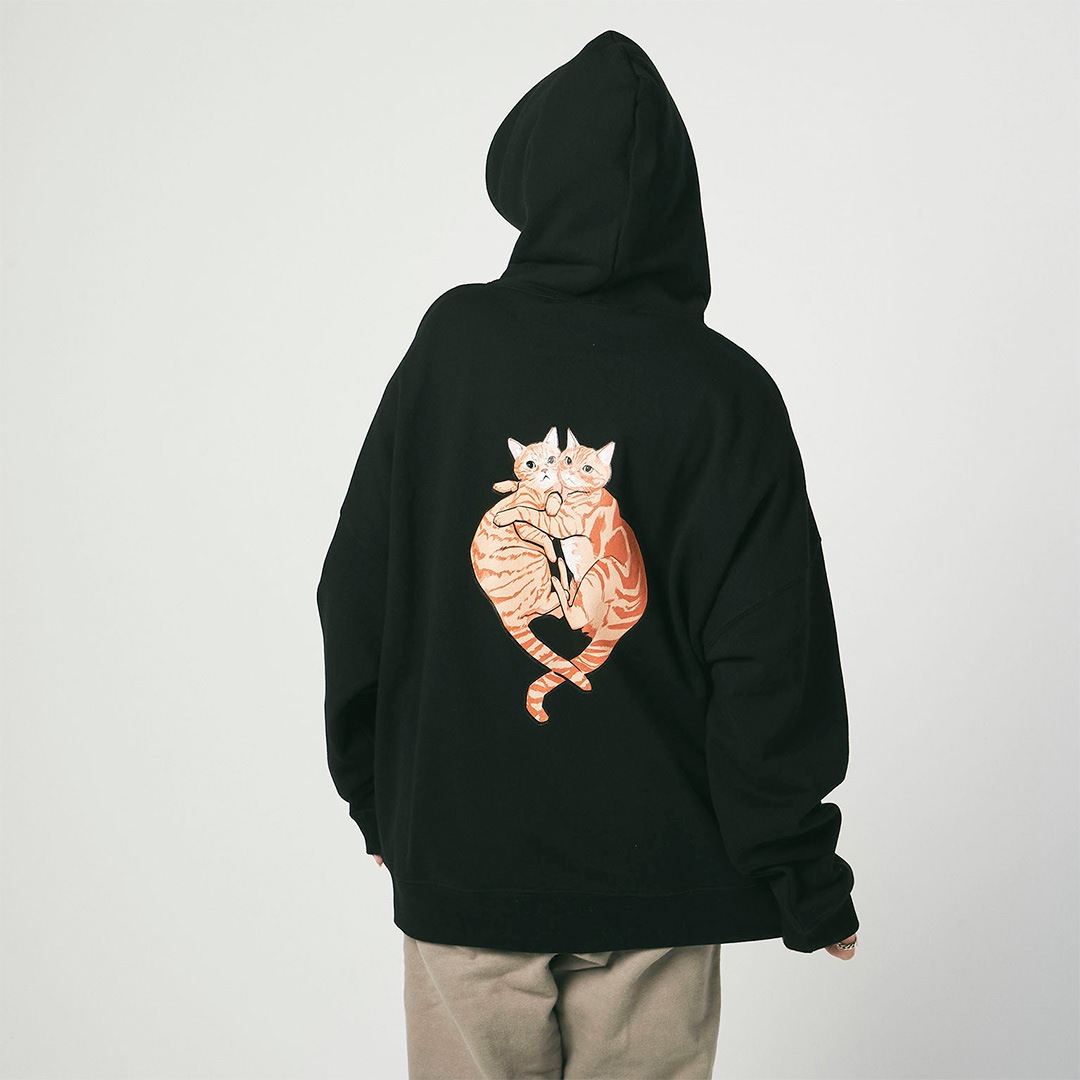 HanaH × tarou2 KONPEI & MISO BIG HOODIE【BLACK】