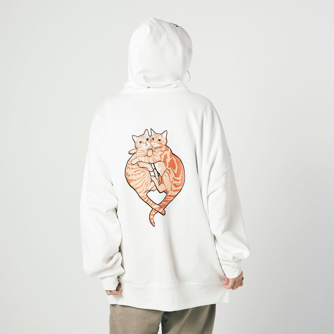 HanaH × tarou2 KONPEI & MISO BIG HOODIE【WHITE】