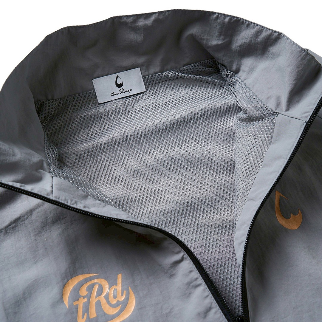 受注生産＞tear R drop SPORTS NYLON TRAINING ZIP JACKET【DUSTY GRAY