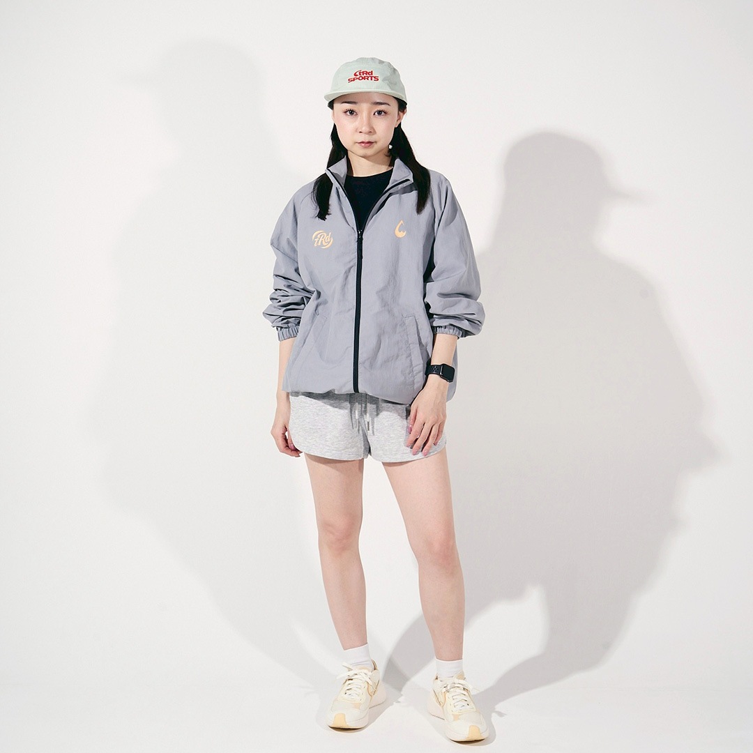 受注生産＞tear R drop SPORTS NYLON TRAINING ZIP JACKET【DUSTY GRAY