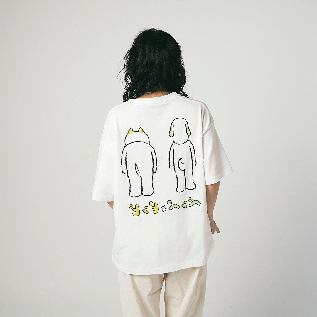 犬光ランド × makomo ペンぺとピンピ BIG TEE【WHITE】