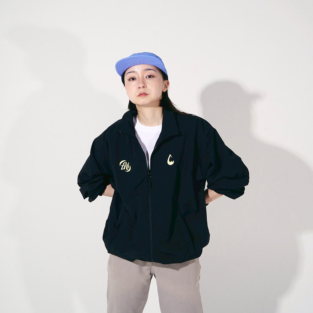 受注生産＞tear R drop SPORTS NYLON TRAINING ZIP JACKET【BLACK
