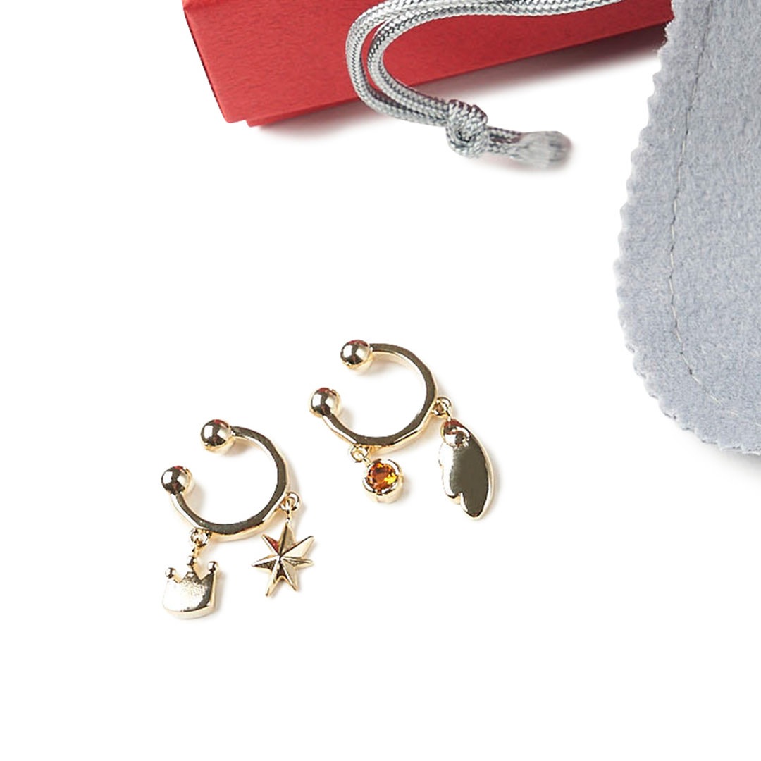 WINGLE X'MAS SP CITRINE EAR CUFF SET