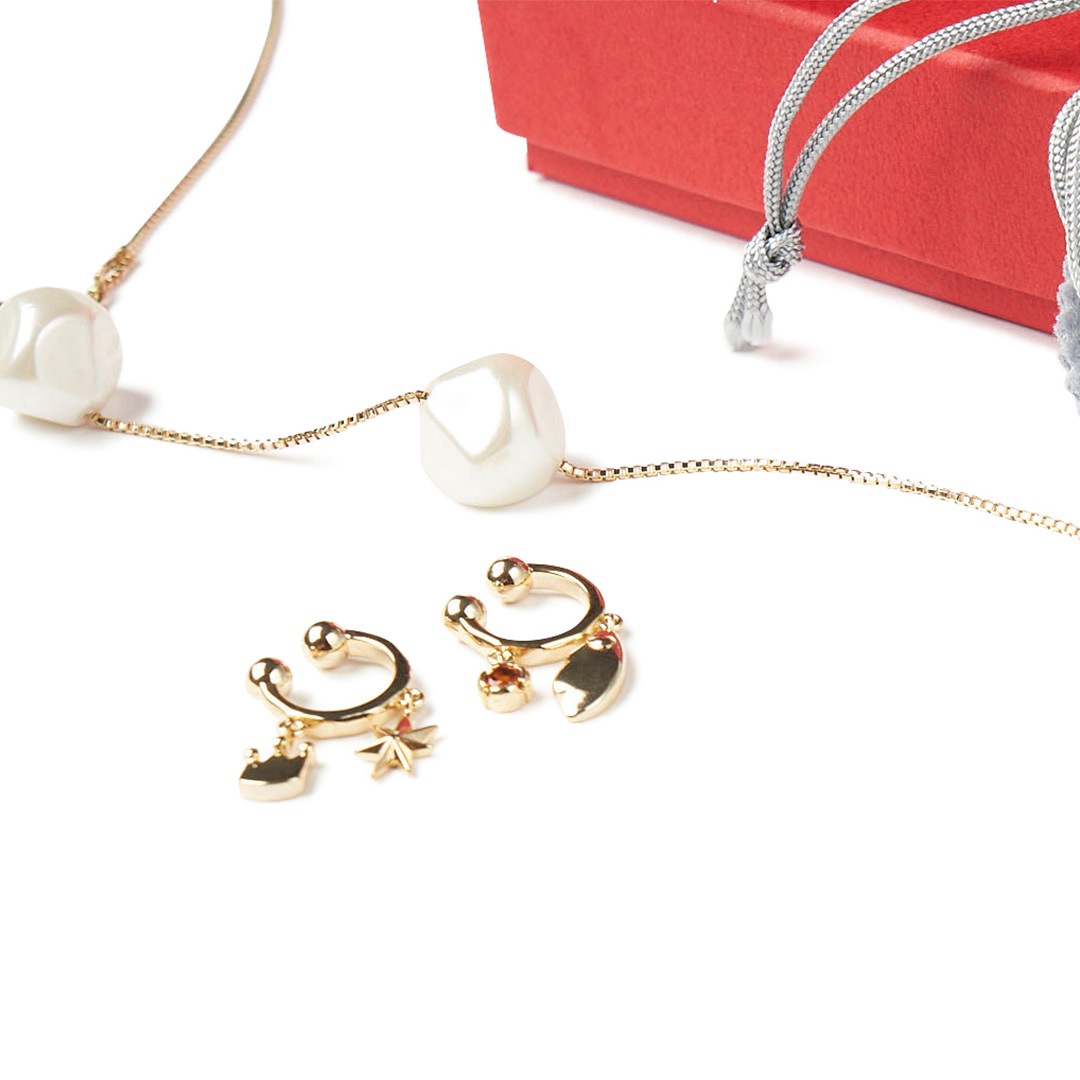 WINGLE X'MAS SP CITRINE EAR CUFF SET