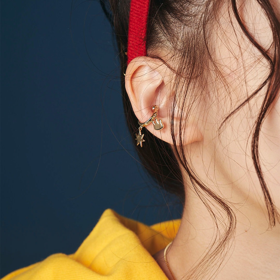 WINGLE X'MAS SP CITRINE EAR CUFF SET