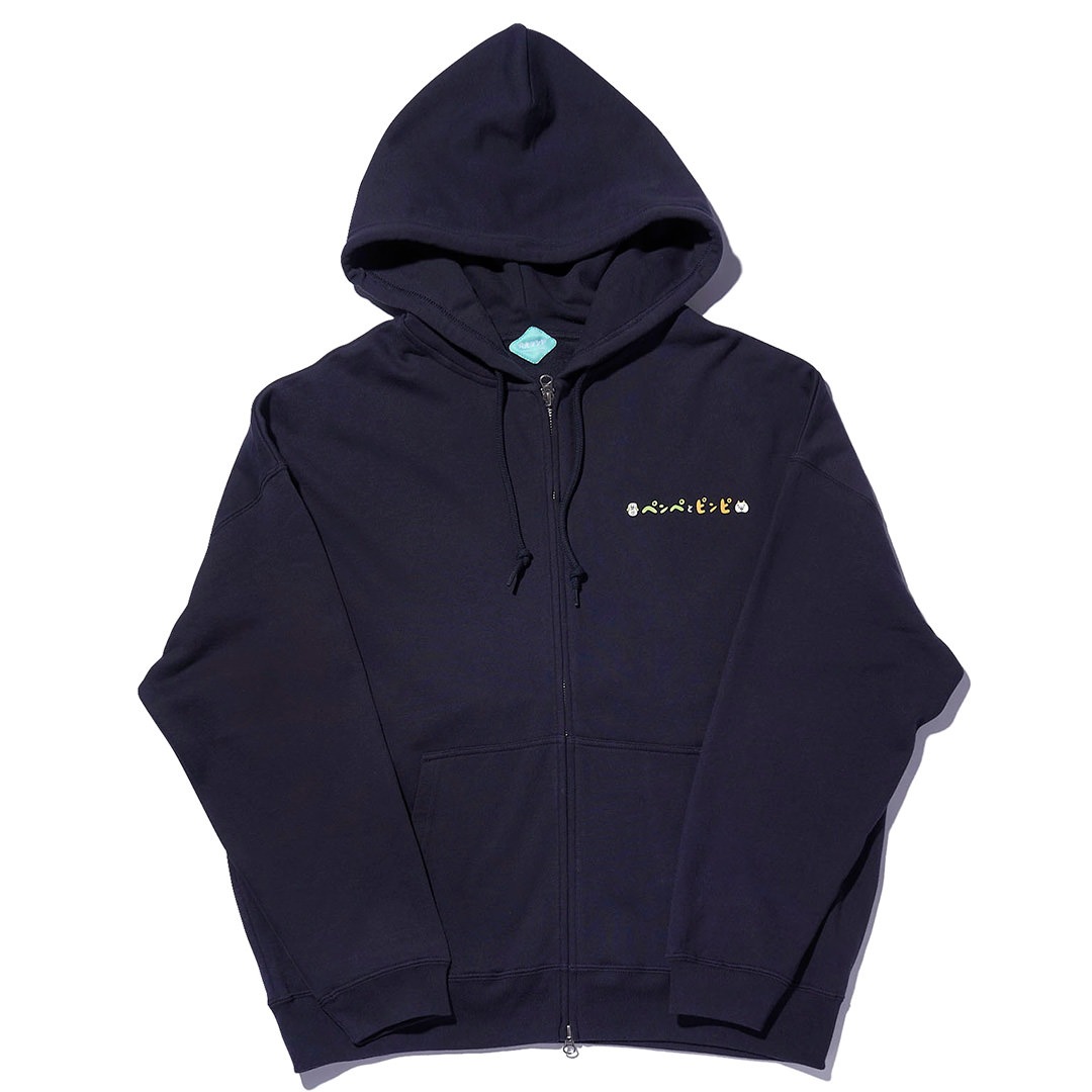 犬光ランド × makomo ペンぺとピンピ BIG ZIP HOODIE【NAVY】