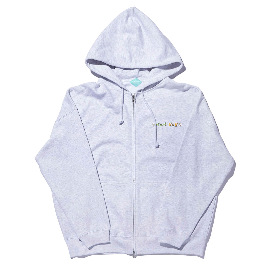 犬光ランド × makomo ペンぺとピンピ BIG ZIP HOODIE【MIX GRAY】