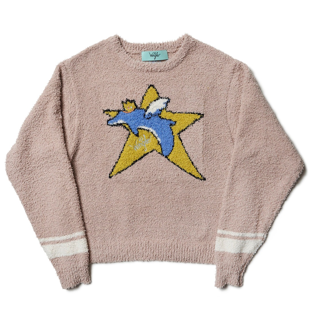 WINGLE STAR DOLPHIN JACQUARD TOPS【SMOKEY PINK】