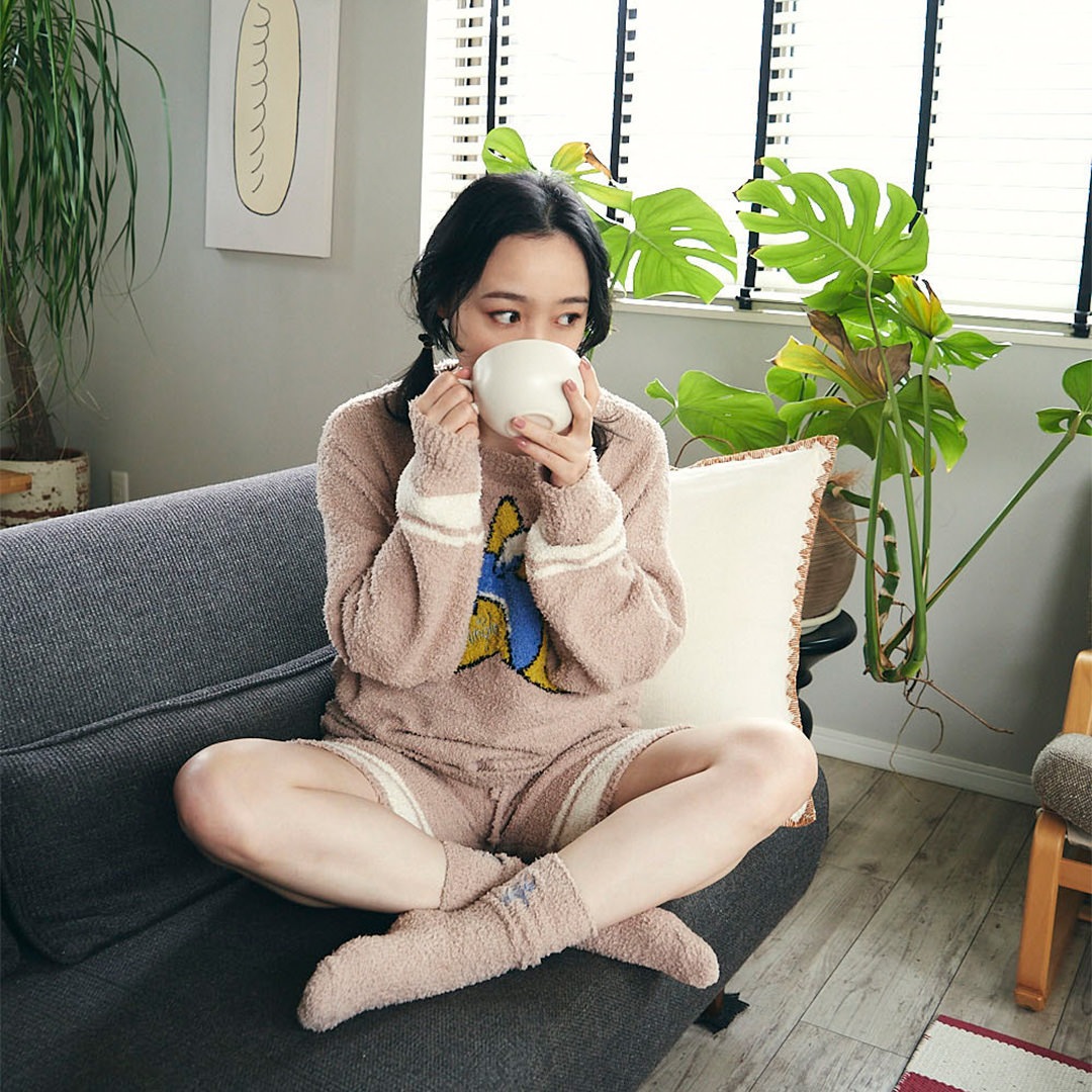 WINGLE STAR DOLPHIN JACQUARD TOPS【SMOKEY PINK】