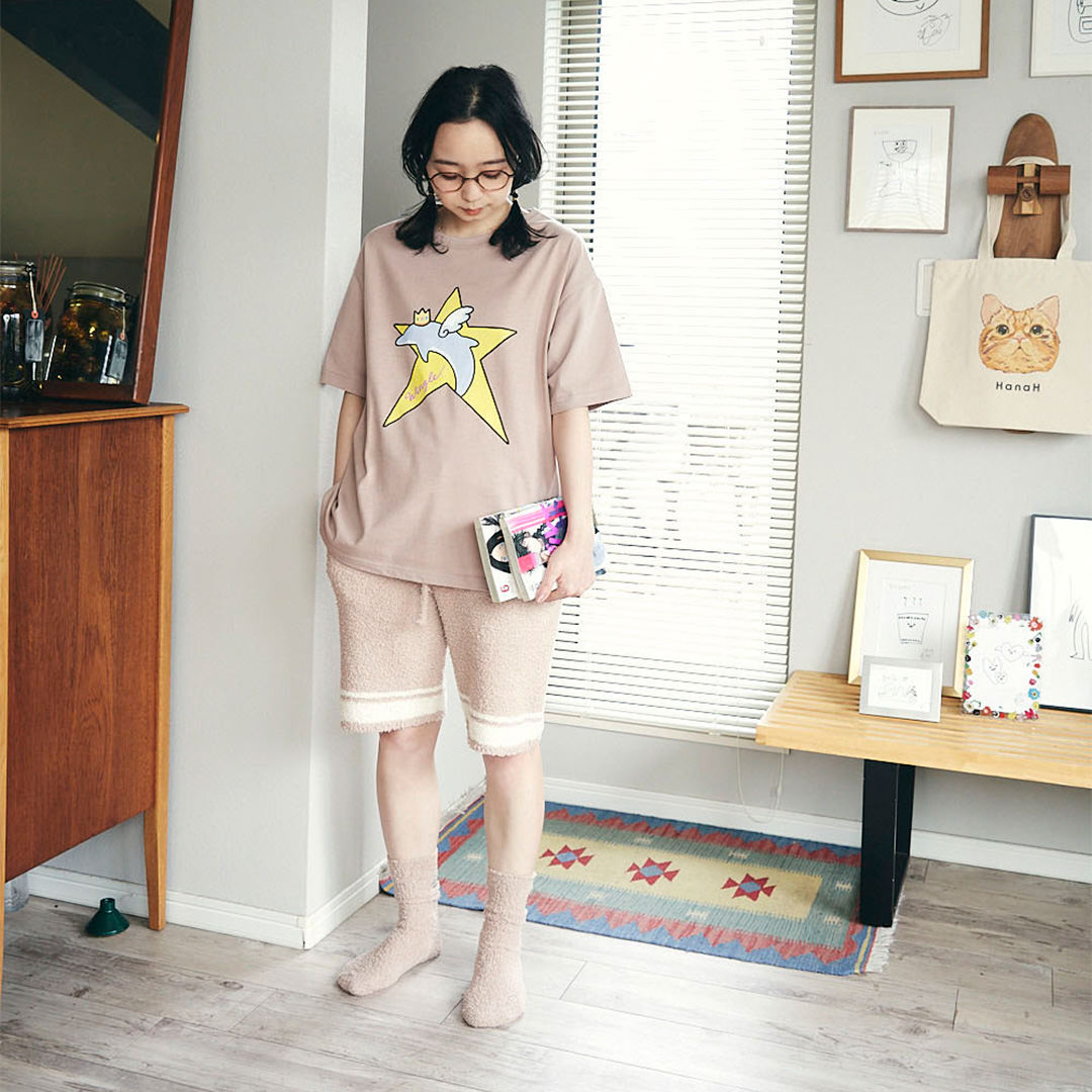 WINGLE STAR DOLPHIN SHORT PANTS【SMOKEY PINK】