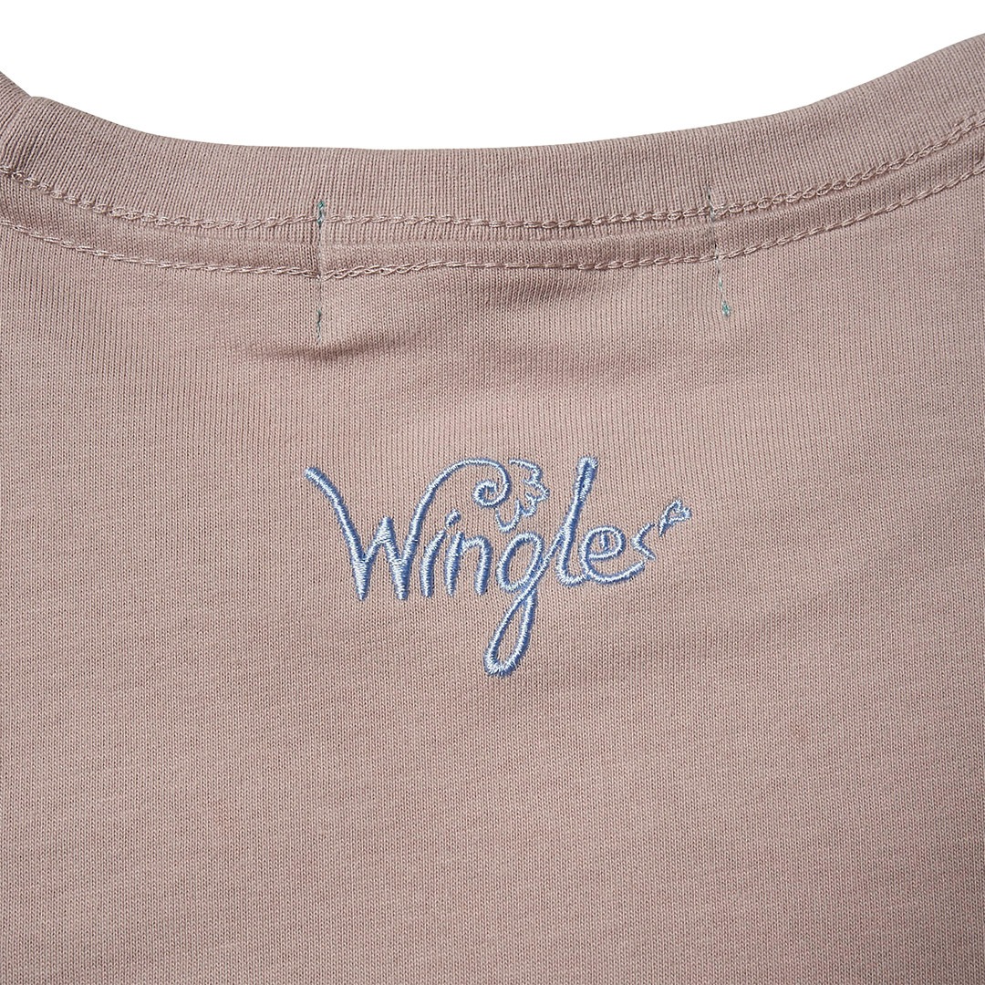 WINGLE STAR DOLPHIN BIG TEE【SMOKEY PINK】