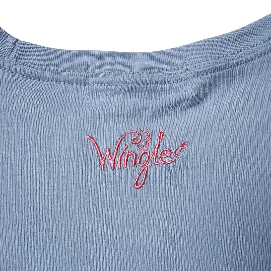 WINGLE STAR DOLPHIN BIG TEE【SMOKEY BLUE】