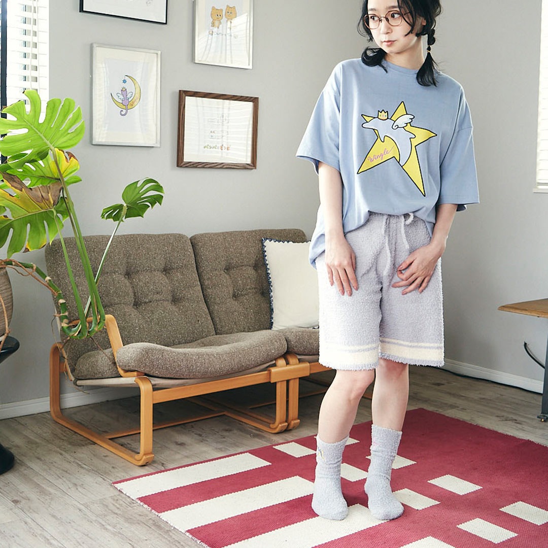 WINGLE STAR DOLPHIN BIG TEE【SMOKEY BLUE】