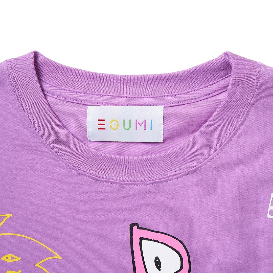 EGUMI MULTI PRINT TEE【PURPLE】