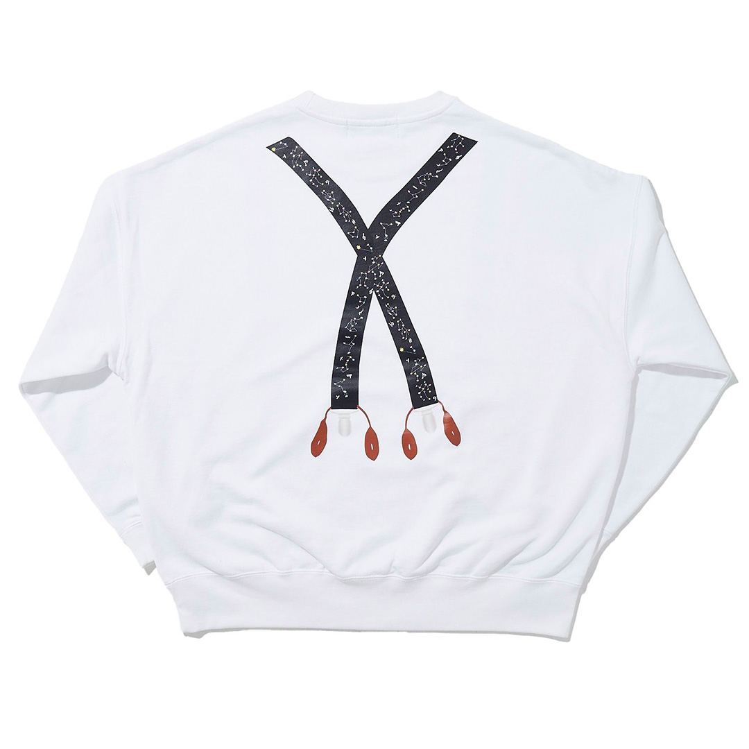 WINGLE ZODIAC SIGN BIG SWEAT SHIRTS【WHITE】