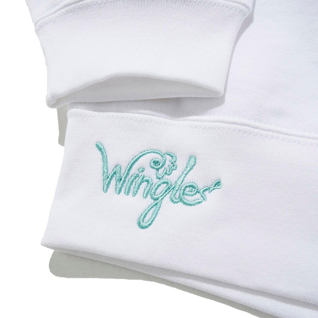 WINGLE ZODIAC SIGN BIG SWEAT SHIRTS【WHITE】